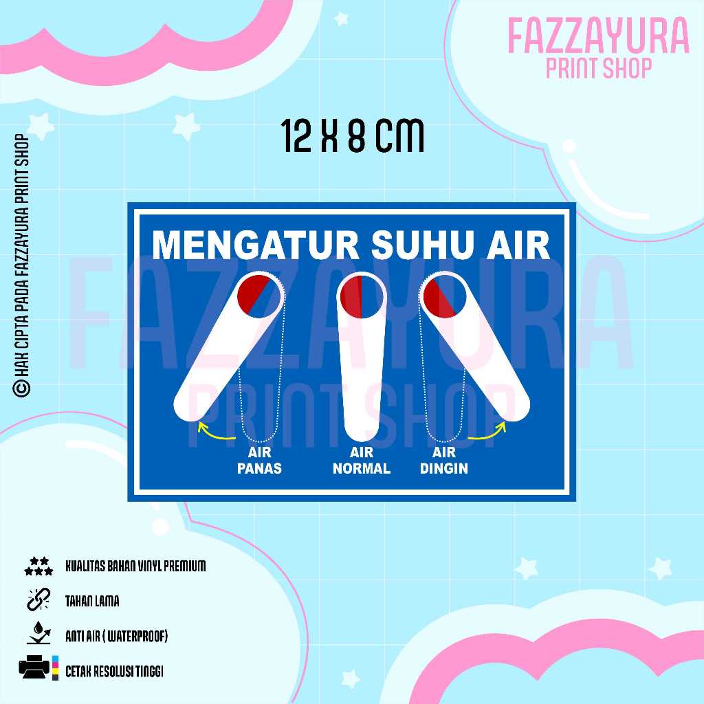 

STICKER MENGATUR SUHU AIR 12 X 8 CM