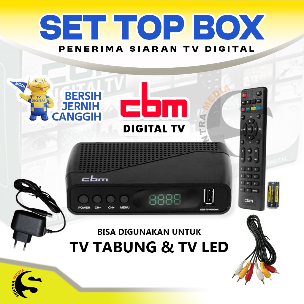 PROMO SET TOP BOX ,STB CBM CBM81T & EVINIX H1 NEO PENERIMA SIARAN TV DIGITAL DVBT2 BERGARANSI 