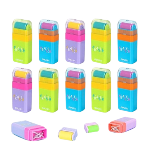 

DELI 71122 Eraser ASST. 60x30x15mm PVC PENGHAPUS