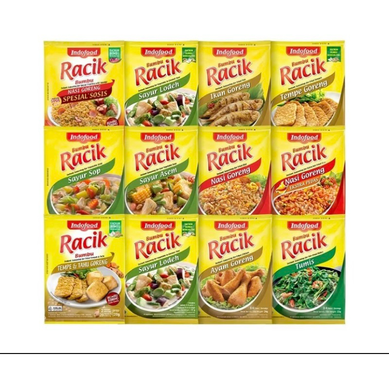 

Bumbu Racik Ayam Goreng Sayur Lodeh Nasi Goreng 25 Gr*10 Sachet