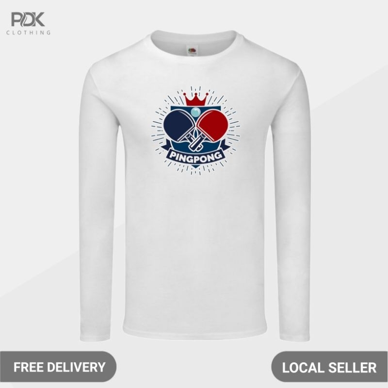 Kaos Pria Baju Lengan Panjang Concpet Pingpong