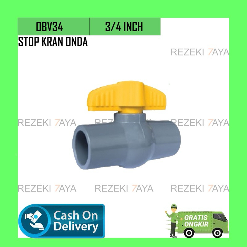 STOP KRAN ONDA 3/4 INCH  / BALL VALVE KRAN AIR PVC ONDA 3/4 INCH