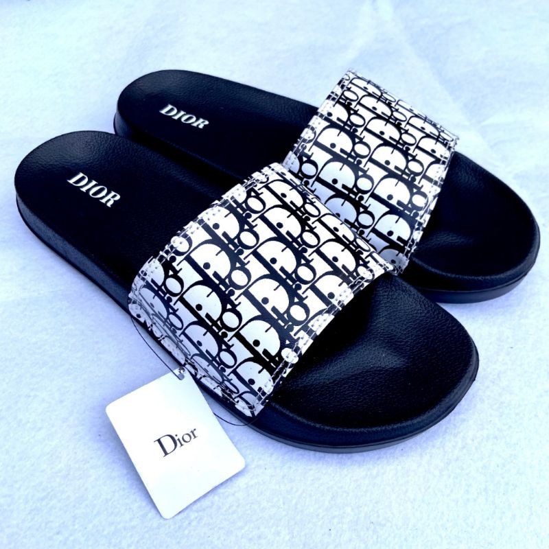 Sandal slop DIOR sandal slip-on / sandal pria&wanita sandal tanpa lem KUALITAS PREMIUM ANTI AIR MUDA