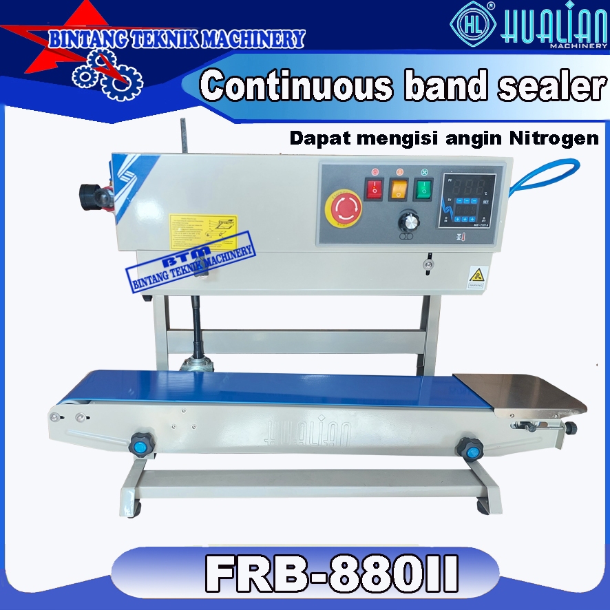 continuous band sealer FRB-880II isi angin nitrogen Mesin sealer kemasan makanan