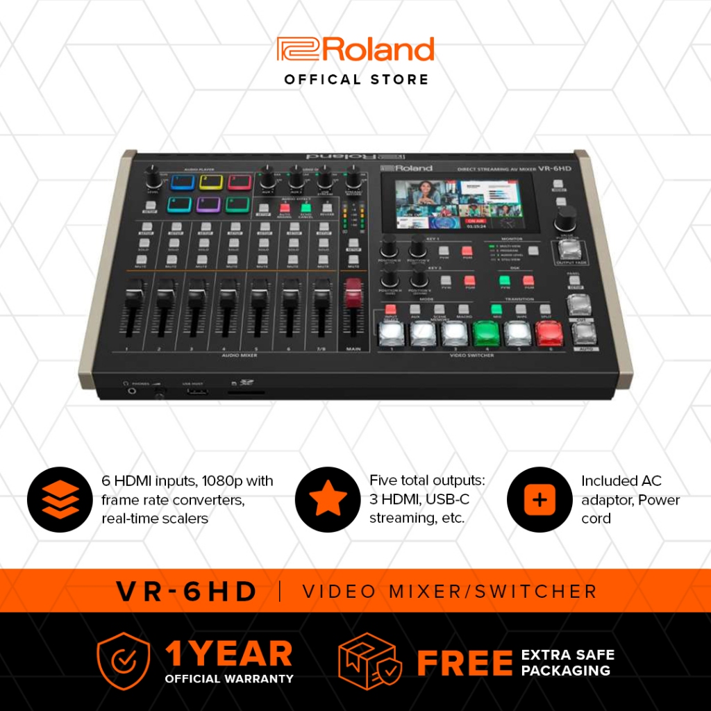 Roland VR-6HD Digital Streaming AV Mixer Streaming Switchers
