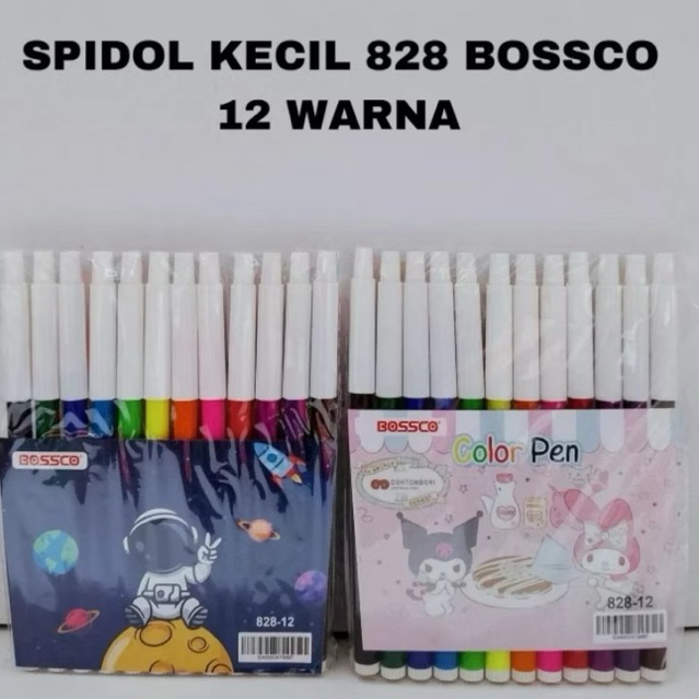 

SPIDOL KECIL BOSSCO 12WARNA 828 1SET