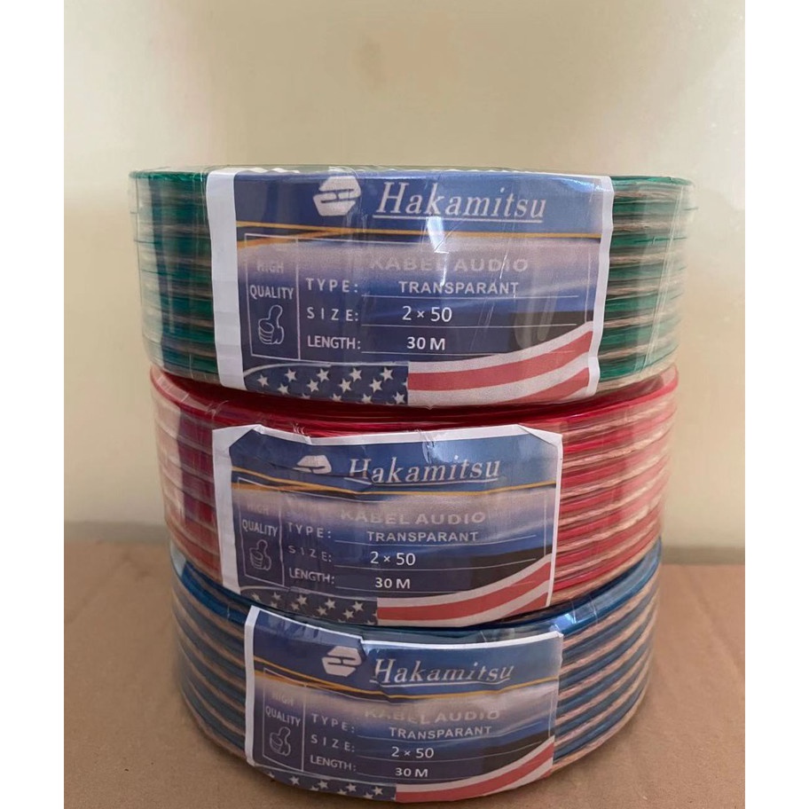 KI3 KABEL LISTRIK TRANSPARAN KABEL SERABUT PER ROL 2 X 5 2x5x3Meter