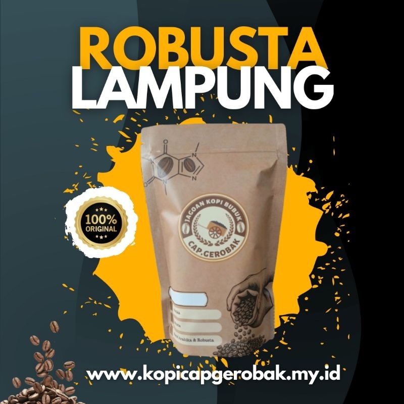 

Kopi Robusta Lampung biji Kopi Enak Termurah Cap Gerobak