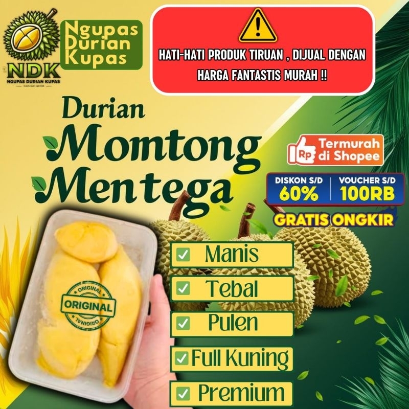 

Ngupas Durian Kupas Montong Mentega Premium