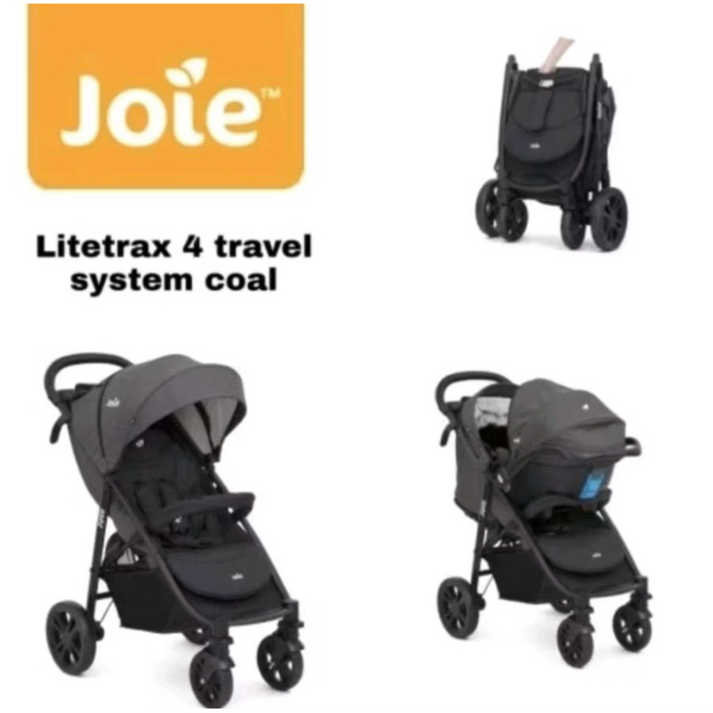 JOIE Stroller Litetrax 4 Travel System Coal New