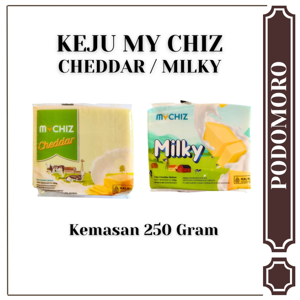 

Keju My Chiz Keju Balok Kemasan 250 Gram Varian Cheddar / Milky