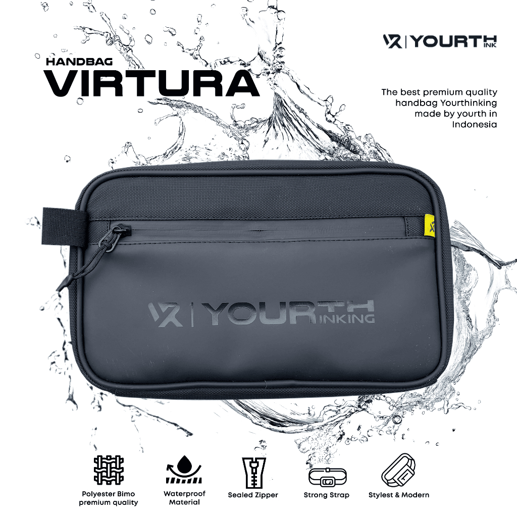 YOURTH - Handbag Pria VIRTURA Exclusive Clucth Bag Tas Slingbag Pouchbag Hand Bag Cowok Pria premium