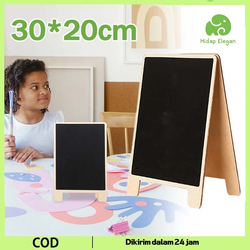 

Stand Menu Meja Papan Tulis Cafe Mini Chalkboard 20*30cm Papan Notes Kayu Papan Memo Papan Tulis Hitam Cafe Mini Blackboard