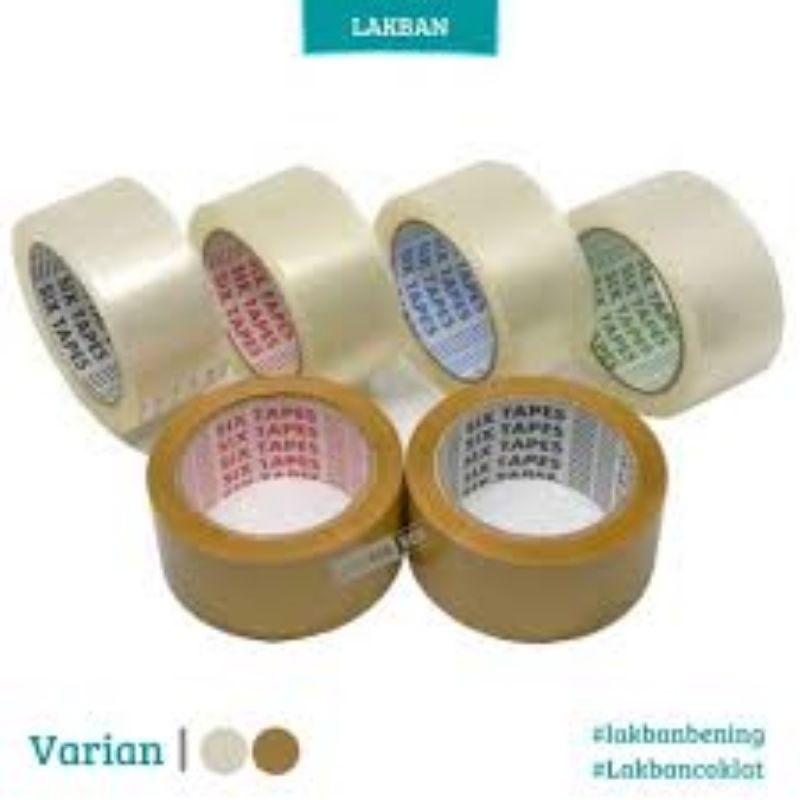 

Lakban bening/ Coklat tidak gampang putus kwalitas daimaru ukuran pas 48mm x 80 meter Six tape