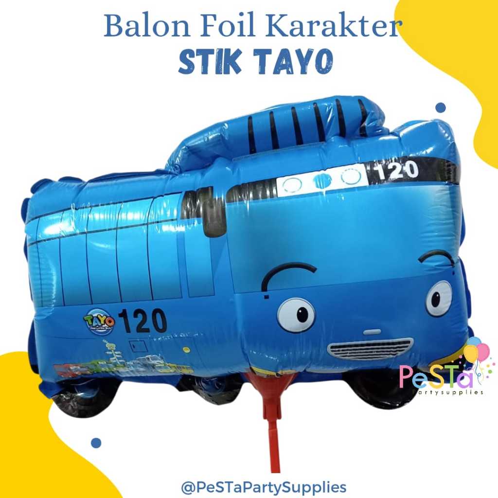 Balon Karakter Stik Tayo/Balon Karakter/Balon Foil Karakter Stik Tayo_PeSTaPartysupplies