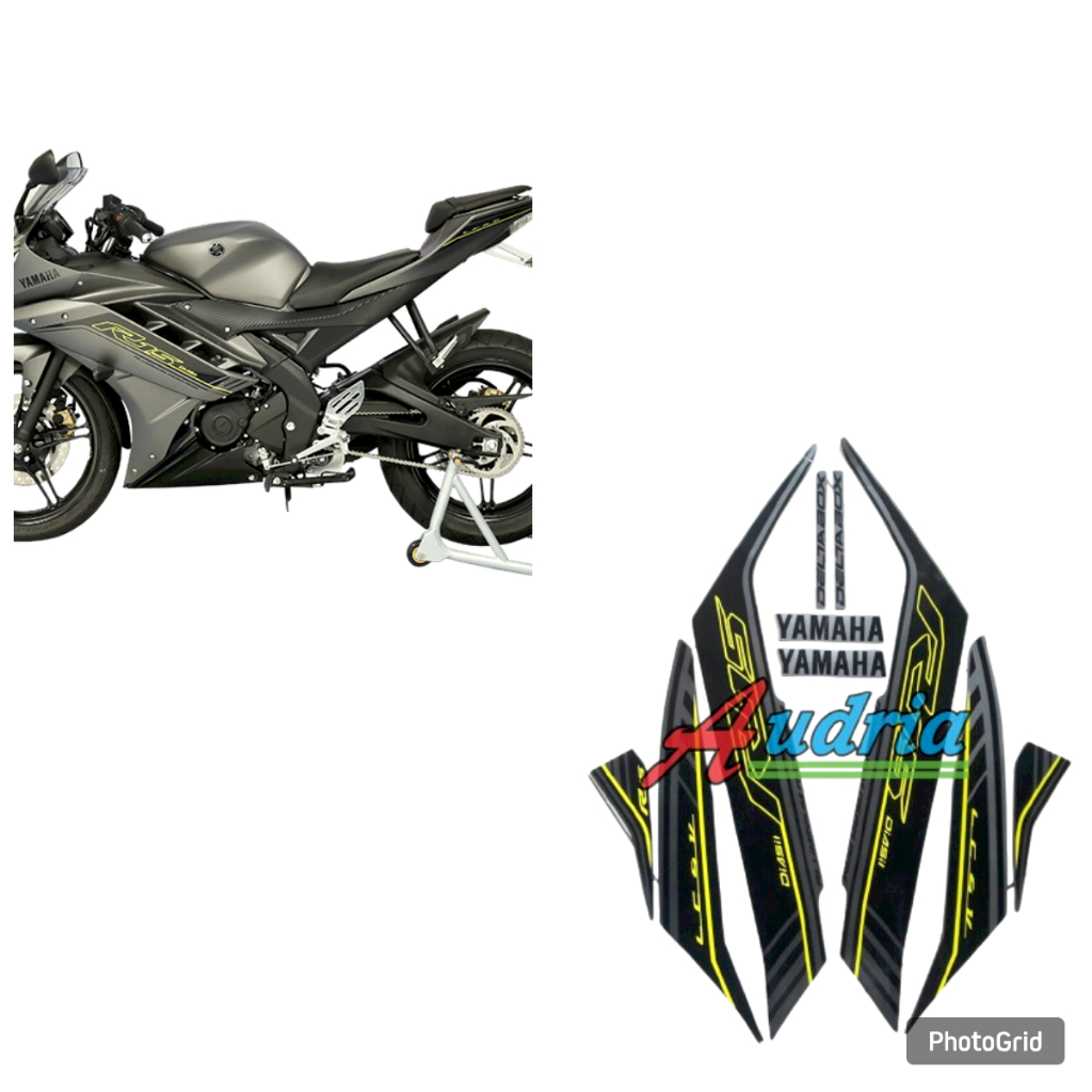 Striping Stiker Lis Polet Body Motor Yamaha R15 2016 Hitam Standar