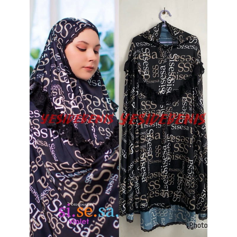 PRELOVED MUKENA SISESA BLACK ORIGINAL LIMITED