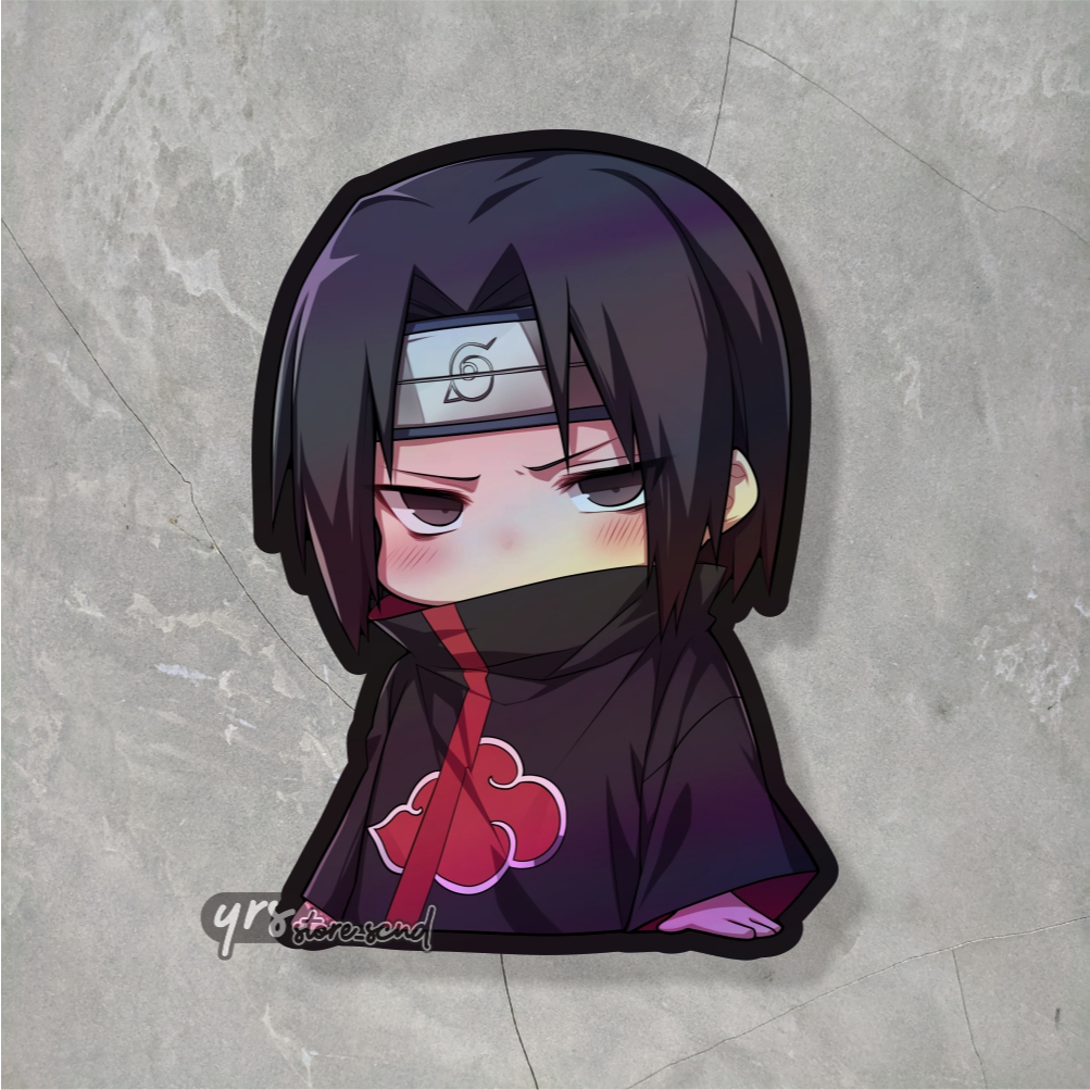 

Sticker Anime Hologram Uchiha Itachi Chibi Ukuran +- 7 x 5 cm sticker case hp laptop dll murah anti air