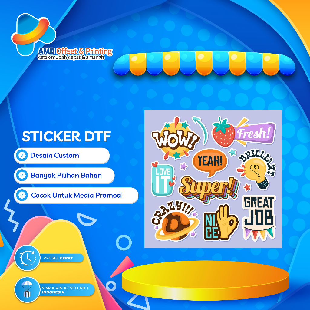 

Cetak Stiker DTF /Cetak Stiker Sablon