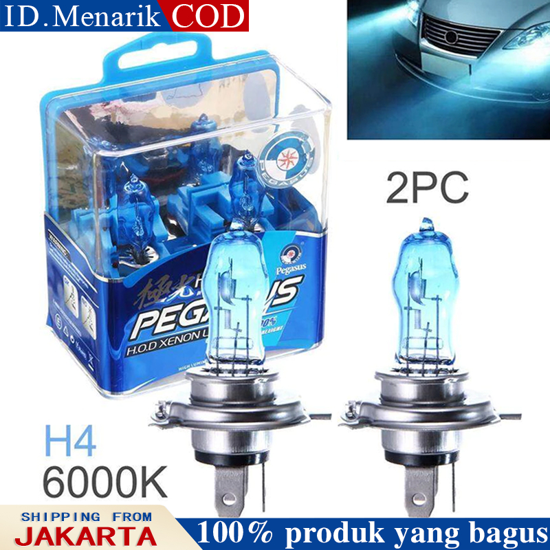 Lampu Depan Mobil LED Super Terang 2PCS Lampu Halogen H4 100w 12v 6000k Warna Putih Untuk Fog Lamp /