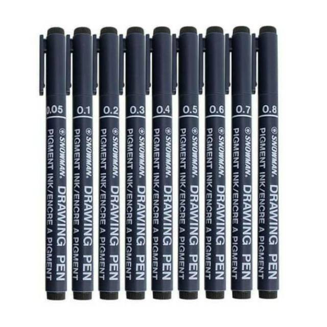 

Snowman Drawing Pen Pigment Ink Waterproof 0,1-0,7
