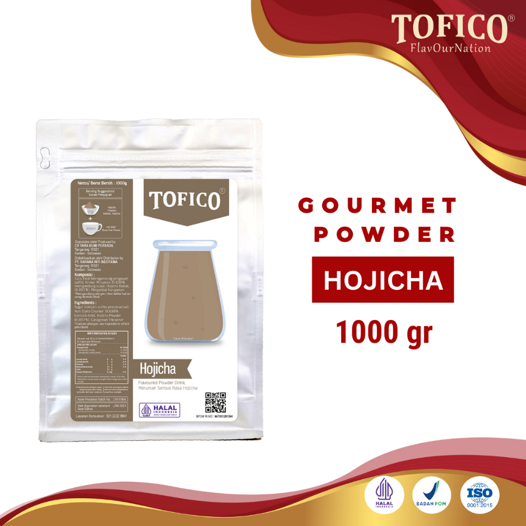 

Powder Houjicha Tofico / Bubuk Minuman Rasa Houjicha Premium 1KG / Tofico Syrup Official