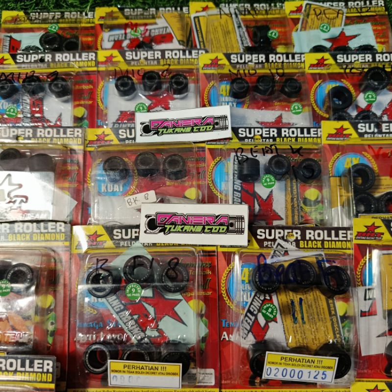 SUPER ROLLER BRT BLACK DIAMOND / V-BELT BRT MIO SPORTY/MIO SMILE/MIO SERIES