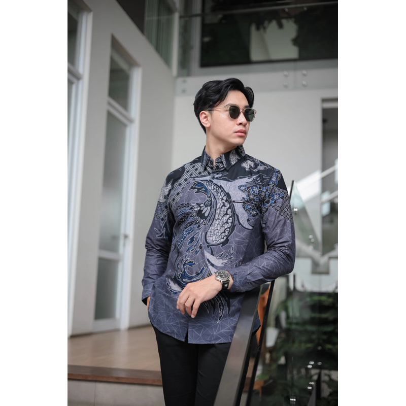 BARILIE BATIK MOZAIK LS SLIMFIT ATASAN PRIA BATIK