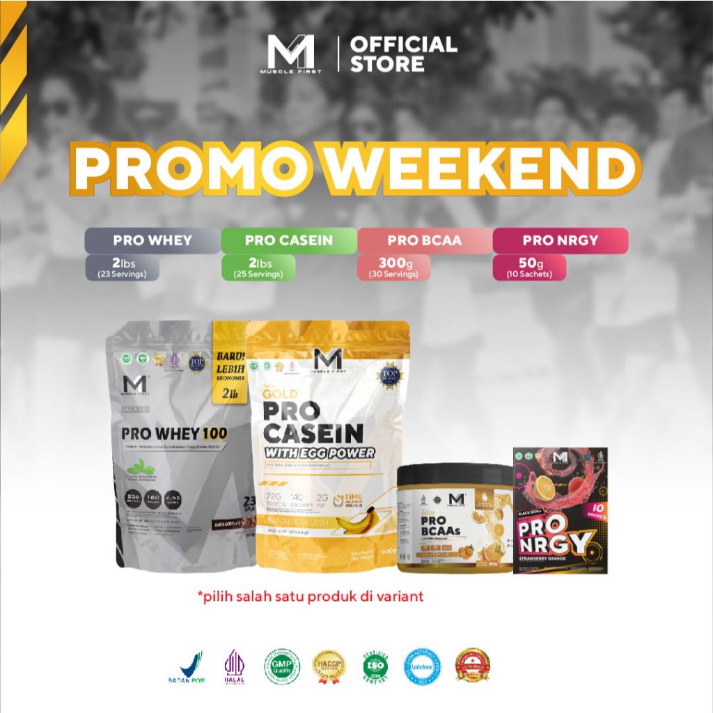 [WEEKEND FLASH SALE] MUSCLE FIRST Pro Whey 100 Pro Casein Pro BCAA Pro NRGY