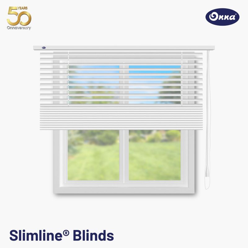 Onna Slimline Blinds / Tirai Alumunium / Venetian Blinds / Tirai Minimalis (Custom)
