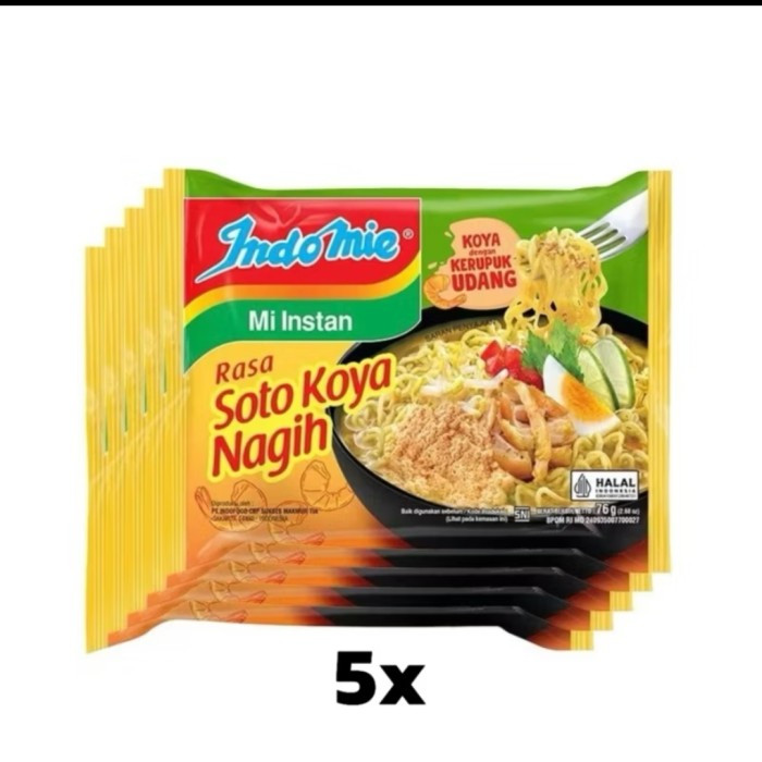 

5 Pcs Indomie Soto Koya Nagih Lengkap Dengan Koya Rasa Kerupuk Udang