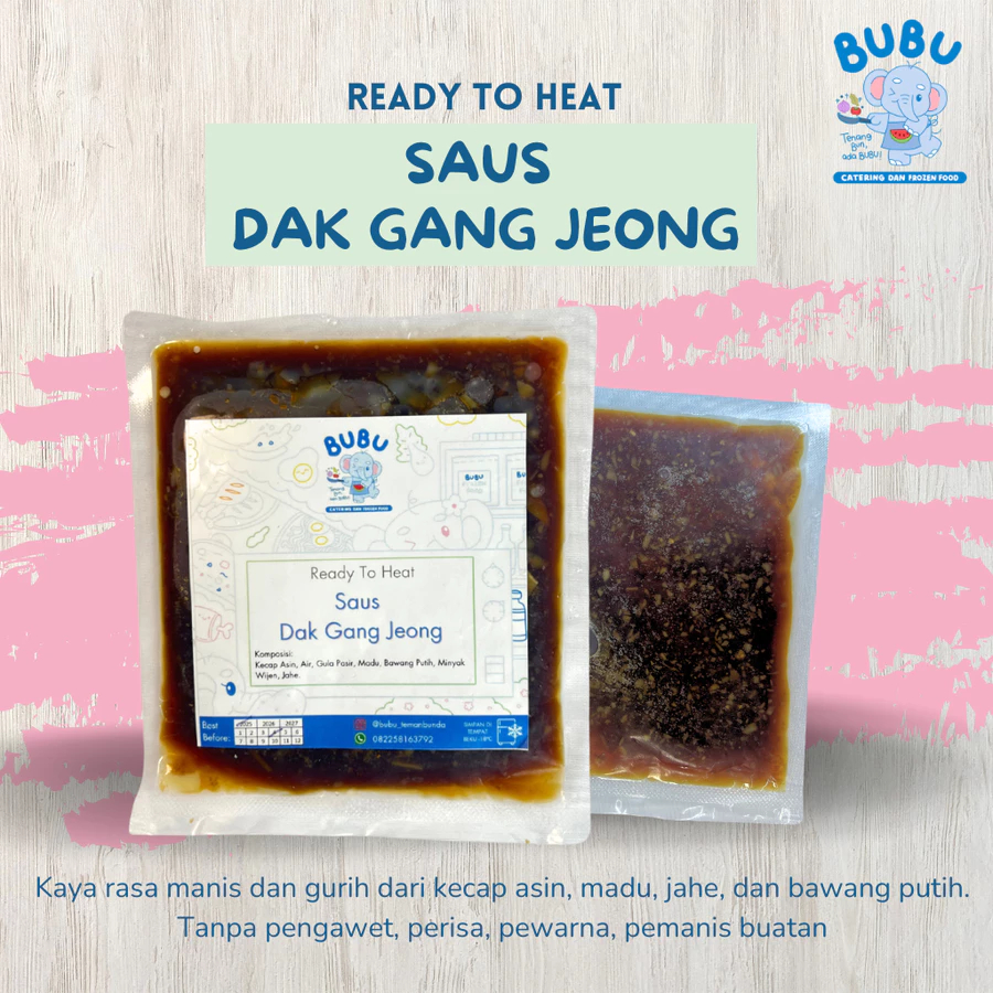 

SAUCE DAK GANG JEONG ORIGINAL BUBU FROZEN FOOD ISI KEMASAN 100GR