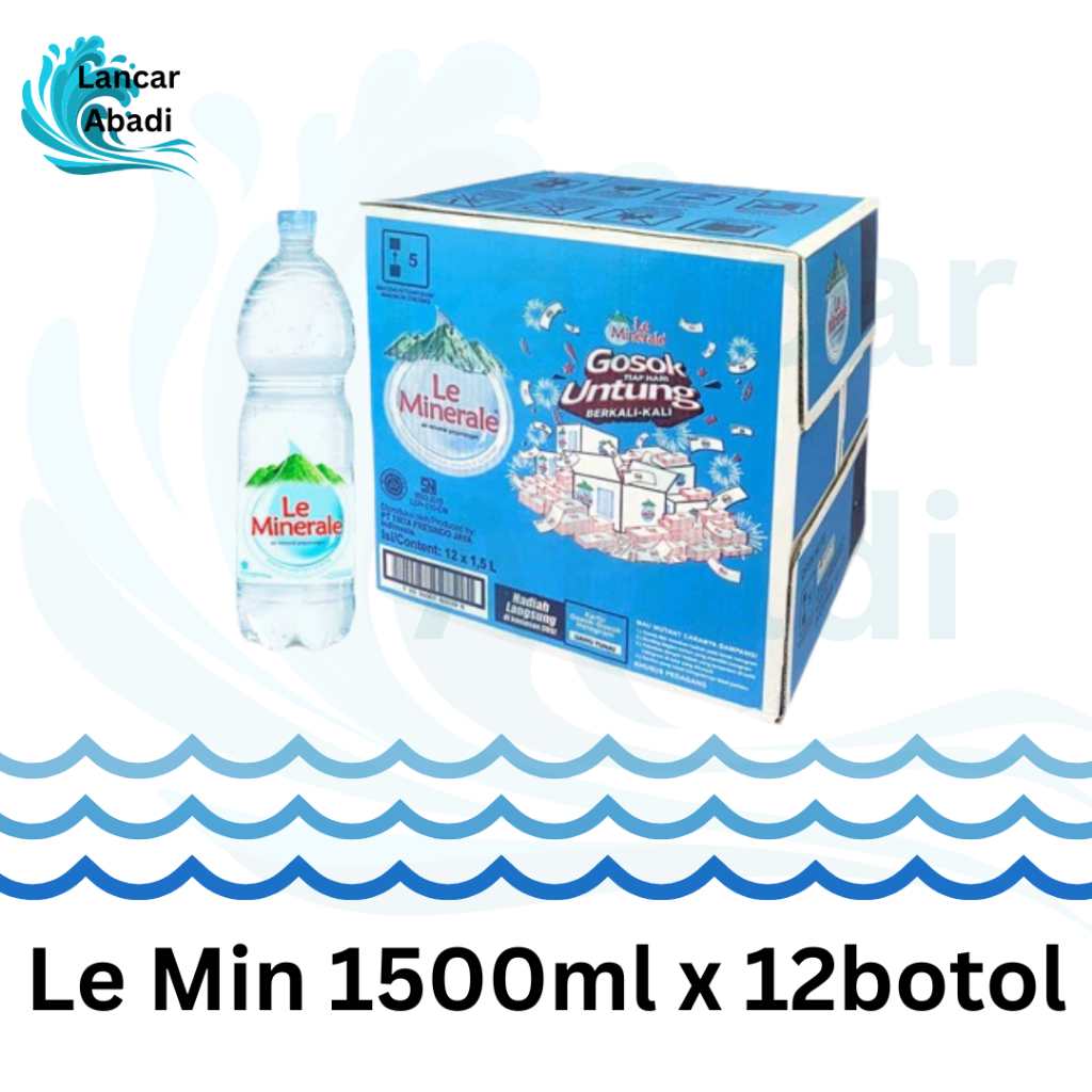 

Le Mineral Botol Besar 1500ml isi 12 (1box) Air Minum