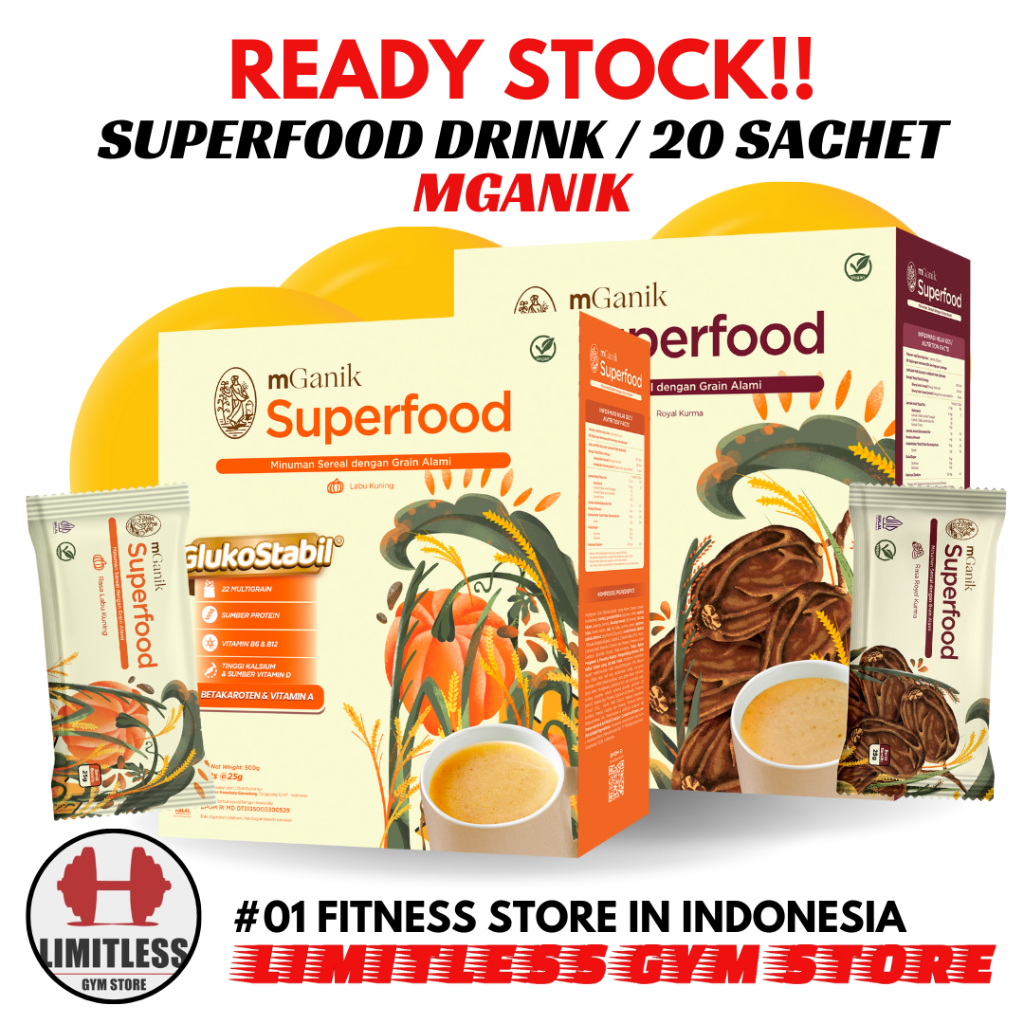 

( PROMO!) mGanik SuperFood GlukoStabil Multigrain 1 Box 20 sachet