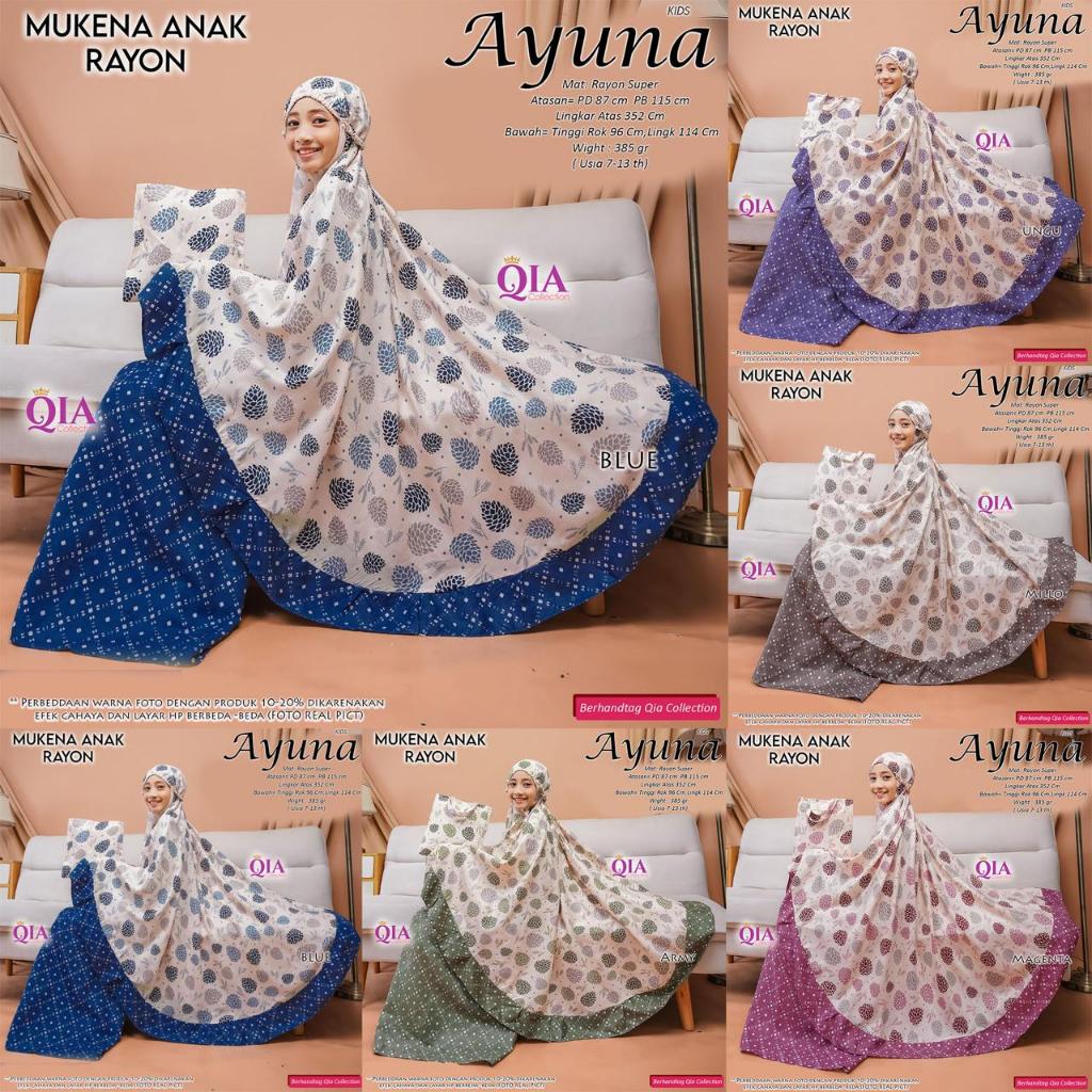 Mukena Ibu Anak Rayon Ayuna Ayoda Oval Hijab