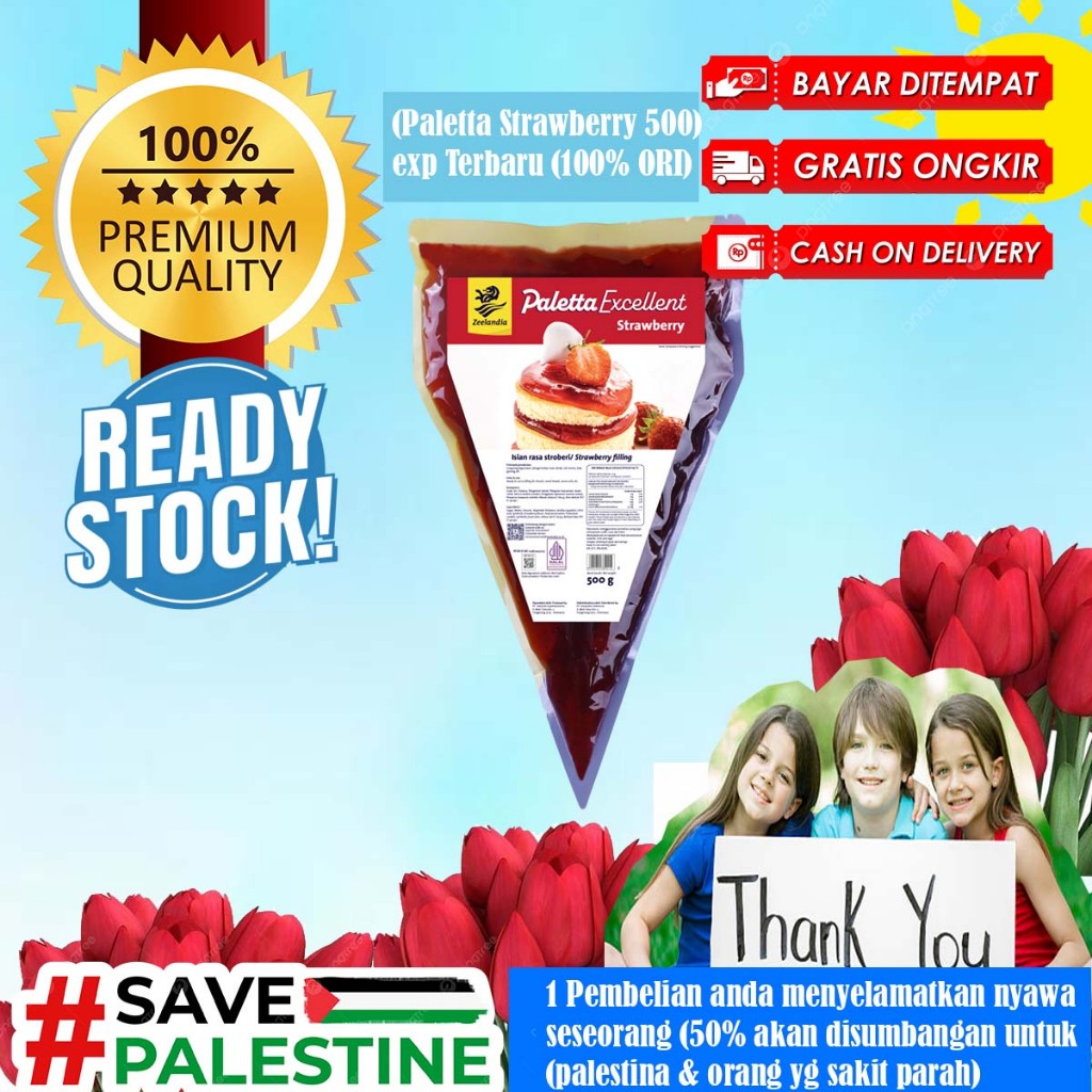 

Selei strawberry Paletta 500 gr Asli - Zeelandia paletta excellent strawberry 500 Gr - Gratis Ongkir