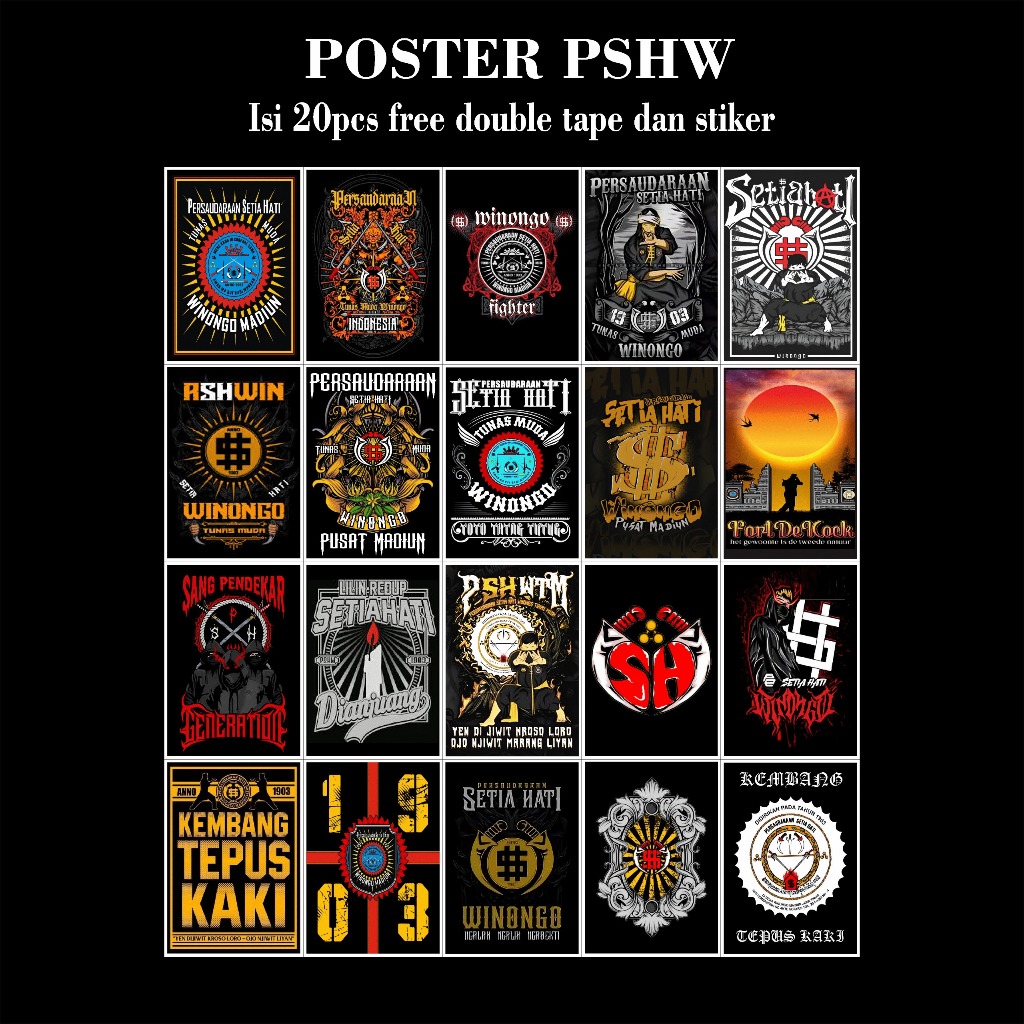 

POSTER SH WINONGO I HIASAN DINDING PSHW-TM,FREE SOLASI DAN STIKER