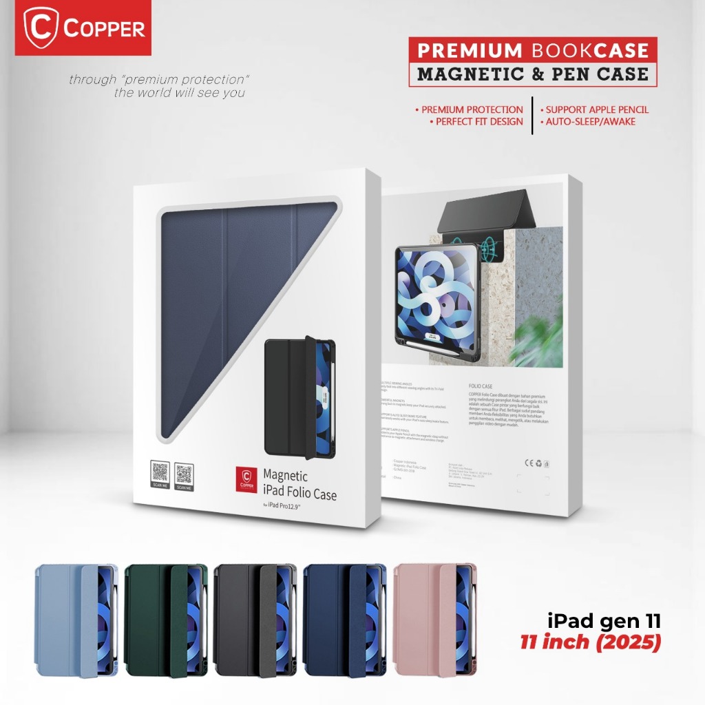 COPPER iPad Gen 11 (2025) / 11" - Magnetic Case | Magnetic Slim Casing