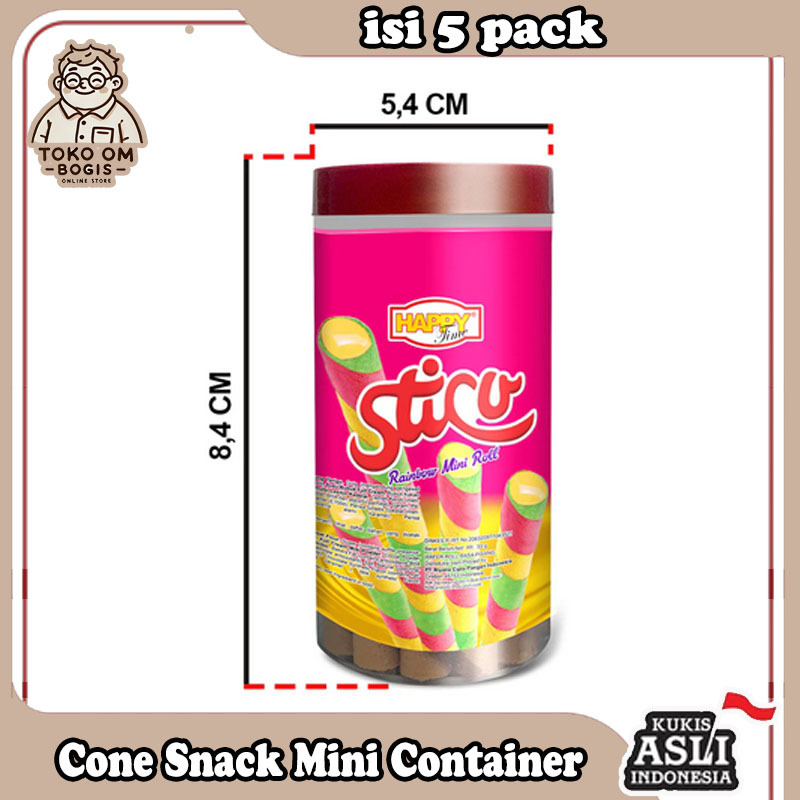 

Happy Time Astor Sticu Wafer Mini Roll Rainbow (1 Karton isi 30 Toples)