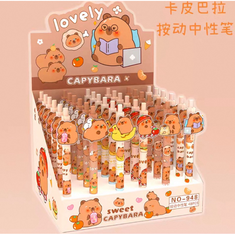 

pulpen pen pena alat tulis capybara karakter lucu