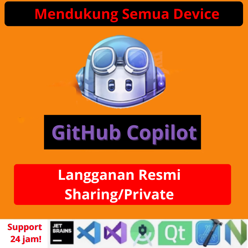 GitHub Copilot Pro 1 Bulan - AI Programming Assistant, Garansi Stabil