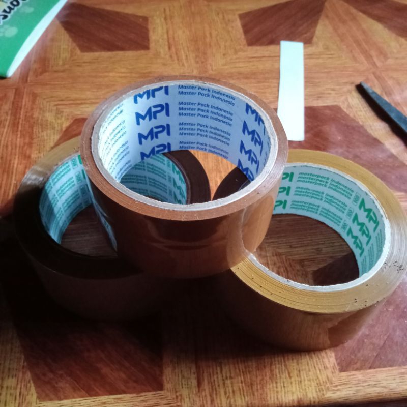 

lakban coklat 100 yard MPI original