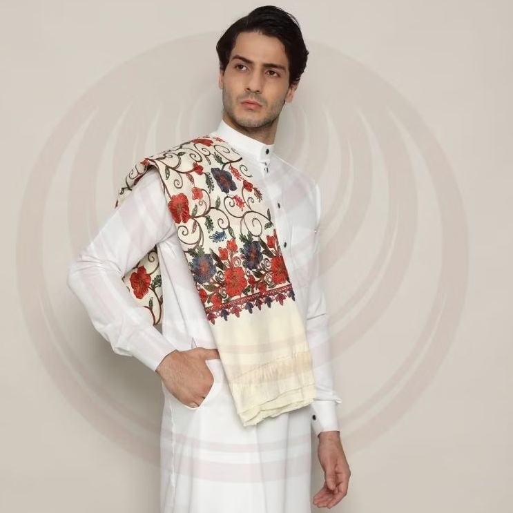 Rida/Surban Kashmiri / Sorban Kashmiri import PREMIUM Original UKURAN 2x1 / Rida' Kashmir Sulam / So