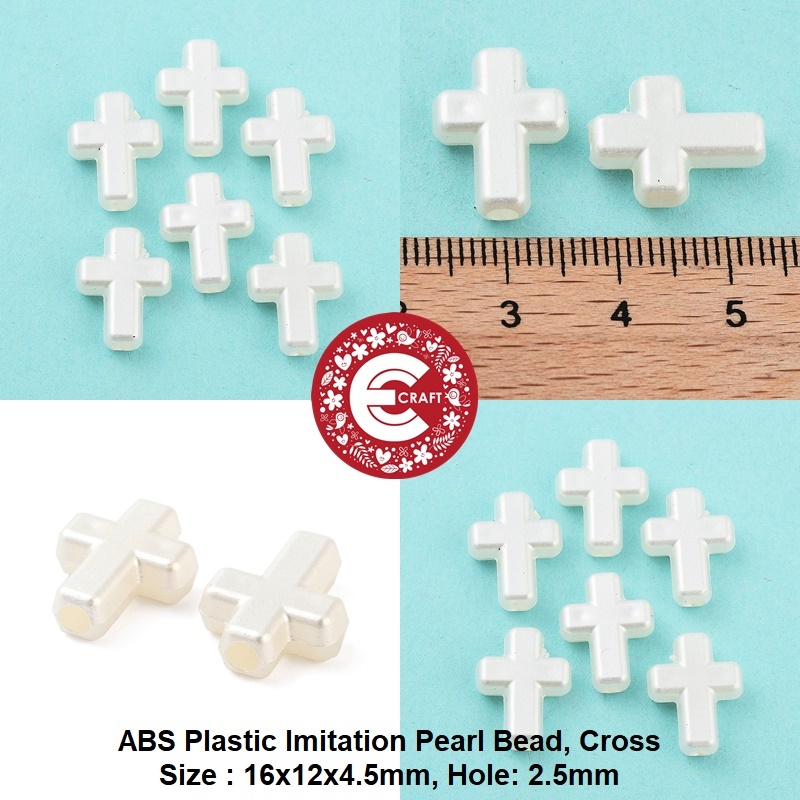 MANIK-MANIK SALIB WARNA PUTIH MUTIARA