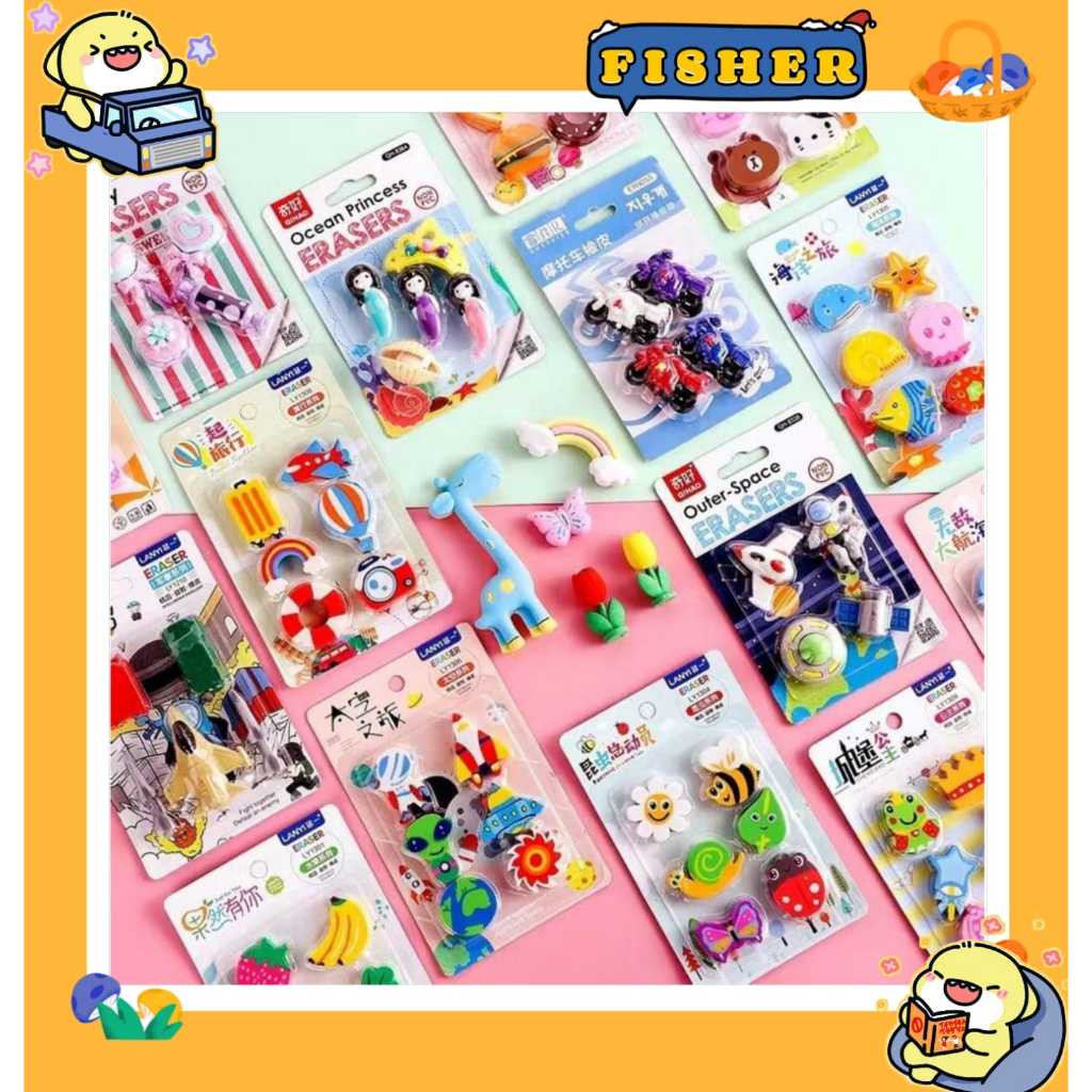 

[FISHER] Penghapus set lucu | penghapus 3D | penghapus unik dan keren