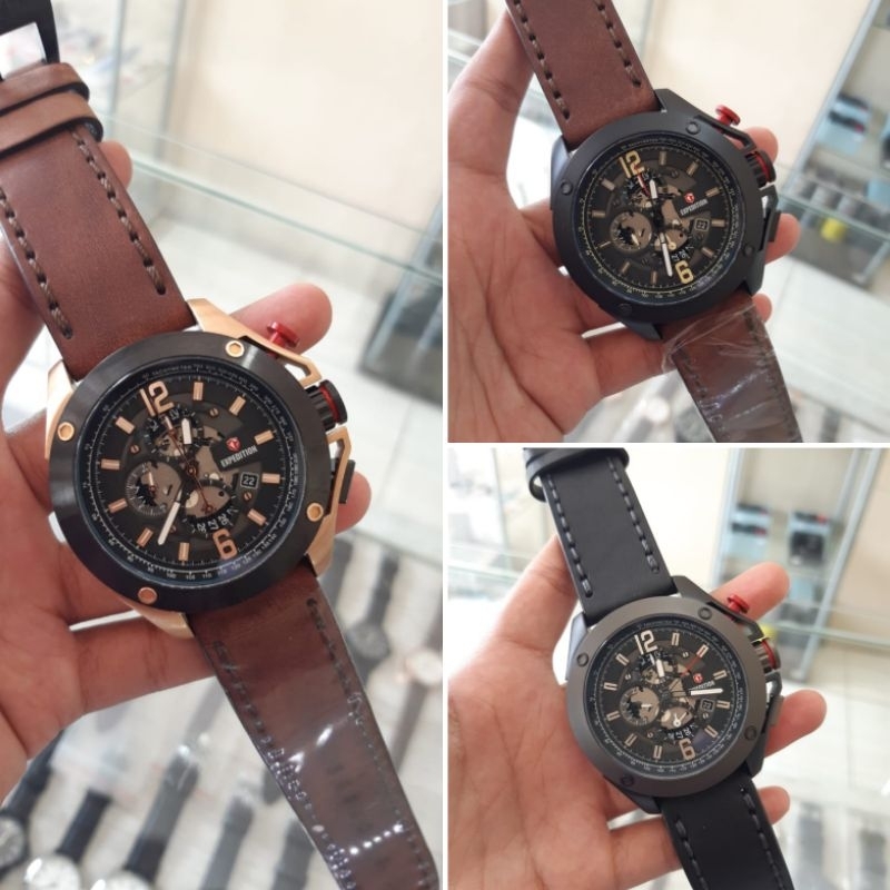 Jam Tangan Pria Expedition E 6697 MC leather original