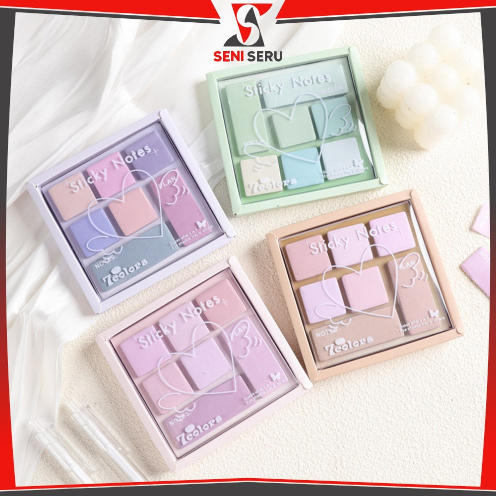 

Sticky Notes Macaron Pallate Edition Memo Tempel Mini Aesthetic / Sticky Note Bentuk Eye Shadow Catatan Kecil Seni Seru A117