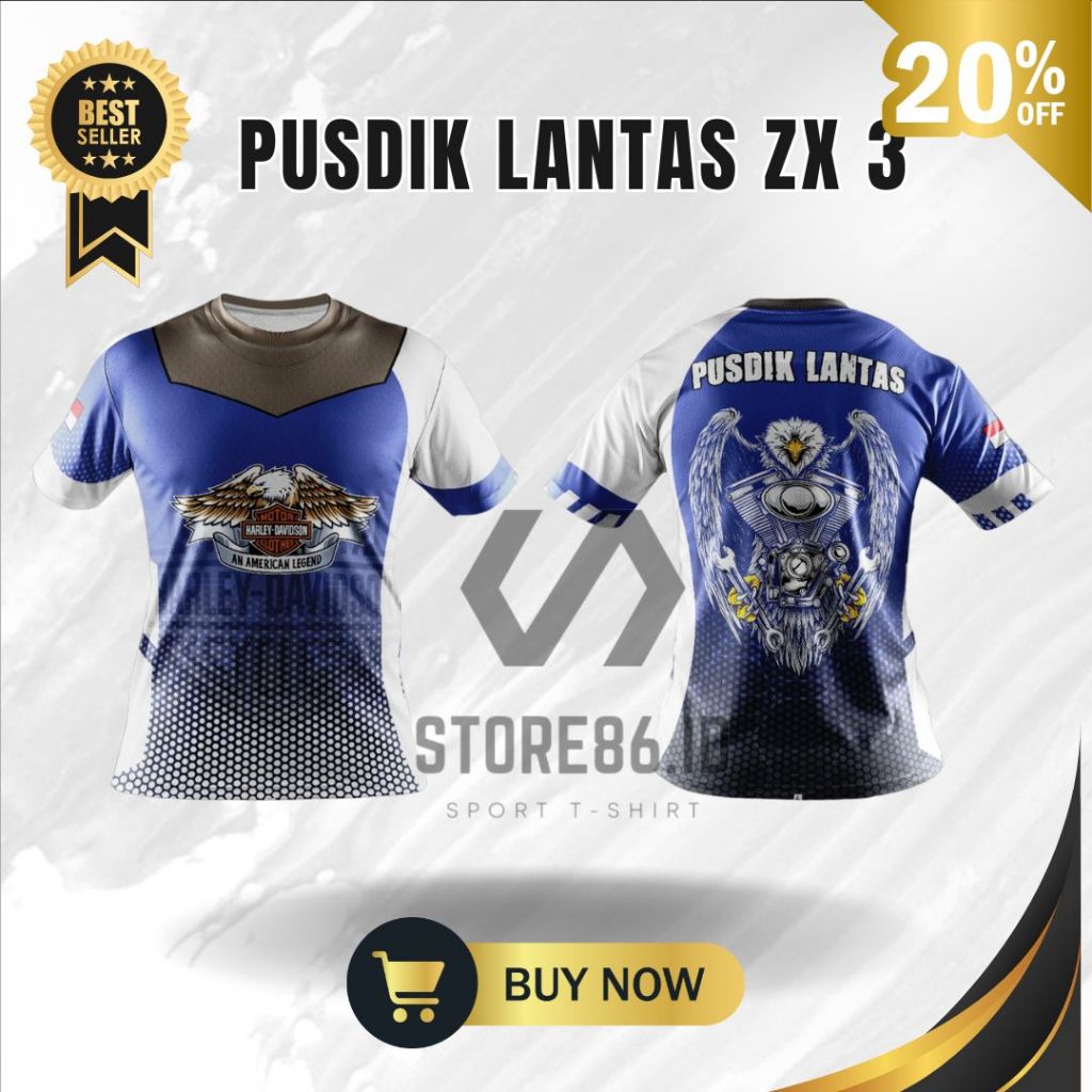 JERSEY PUSDIK LANTAS ZX 3 FULLPRINT SUBLIME / KAOS PUSDIK LANTAS DRIFIT / JERSEY PUSDIK LANTAS / FUL