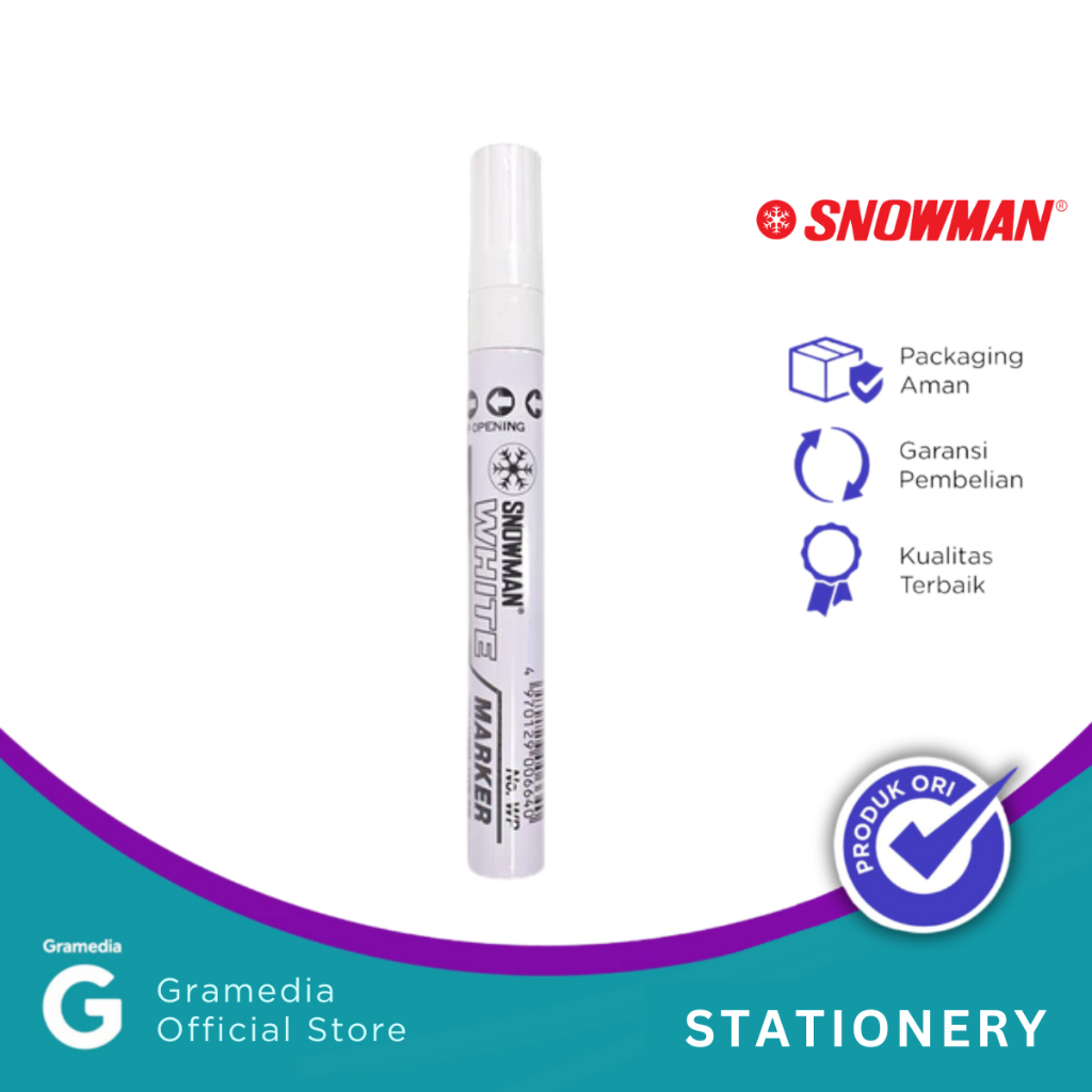 

Snowman - Spidol Putih Permanen Wp-12 Medium