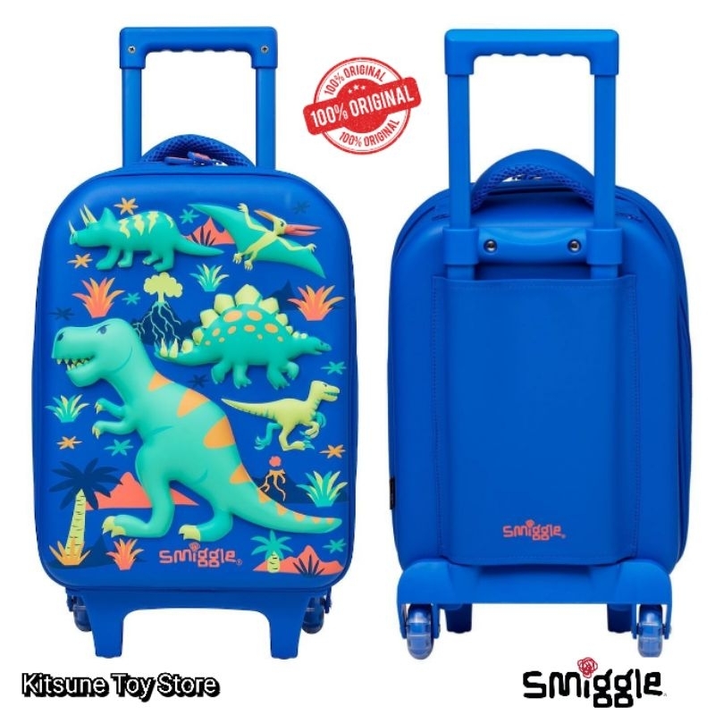 Smiggle Movin' Junior Hardtop 3D Trolley School Bag Original - Tas Troli Sekolah Anak TK SD Movin